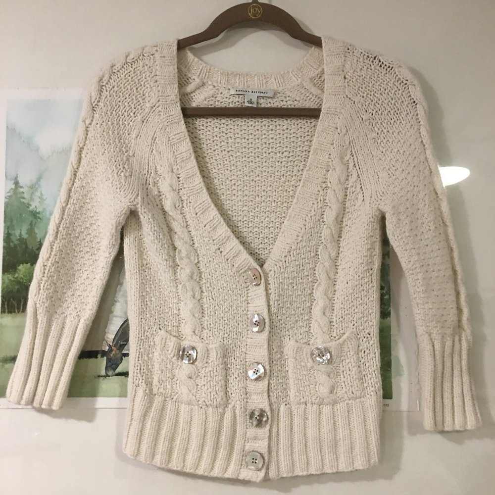 Banana Republic Small Rabbit Hair Cotton Sweater